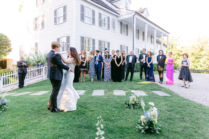 Connecticut micro wedding with outdoor wedding ceremony