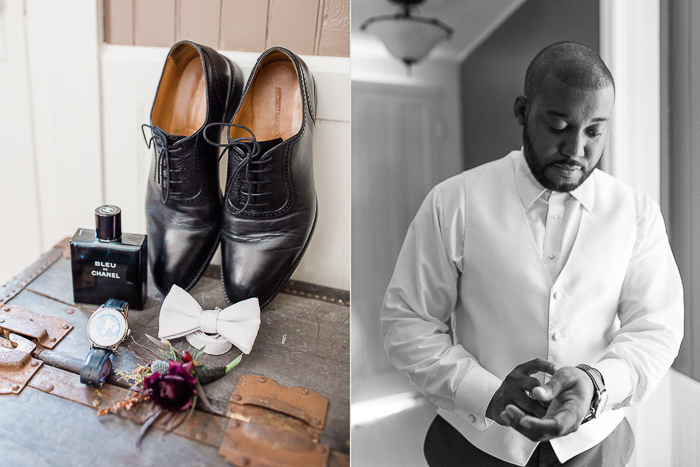 Groom getting ready photos and luxury details 
