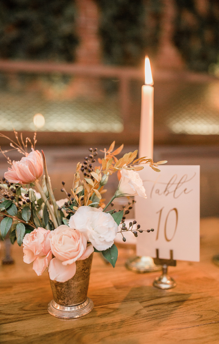 simple table numbers at New York City Wedding 
