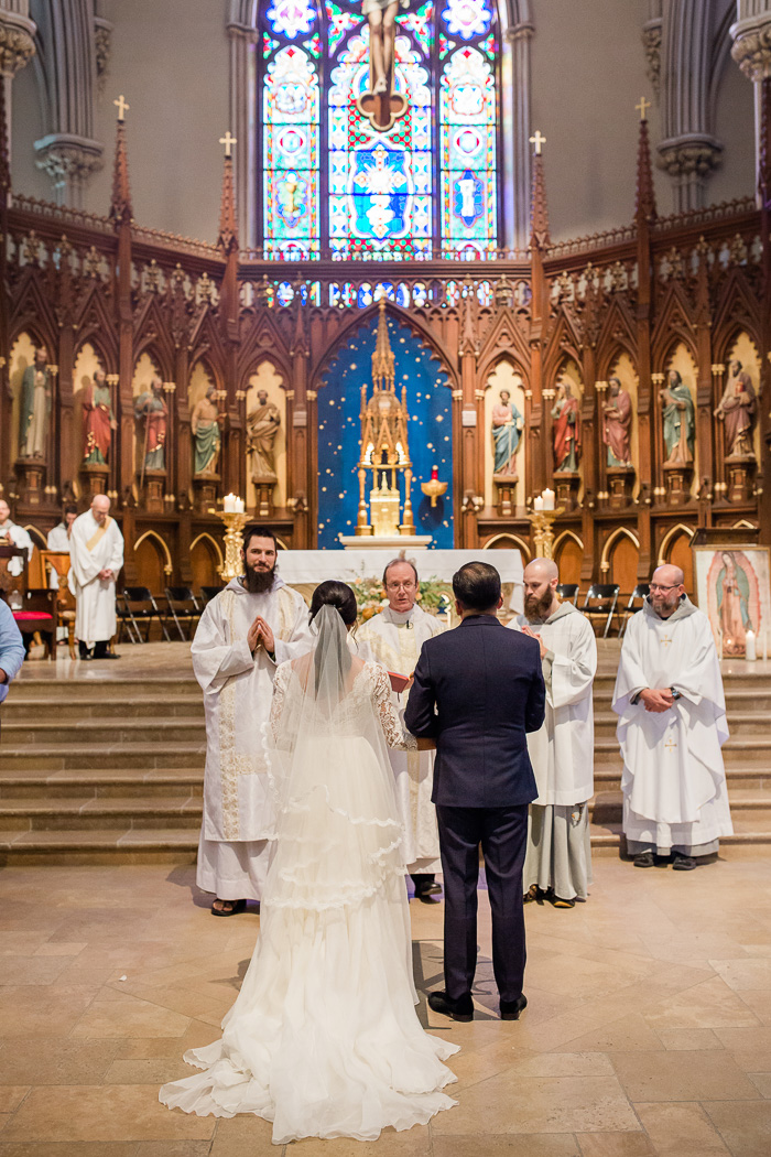 Catholic church wedding ceremony in  NYC
