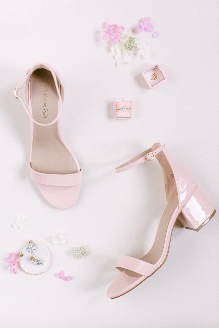 light pink wedding shoes