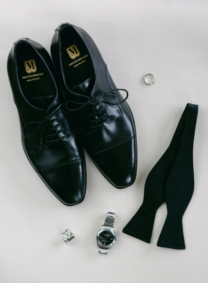 shoes and bow tie details 