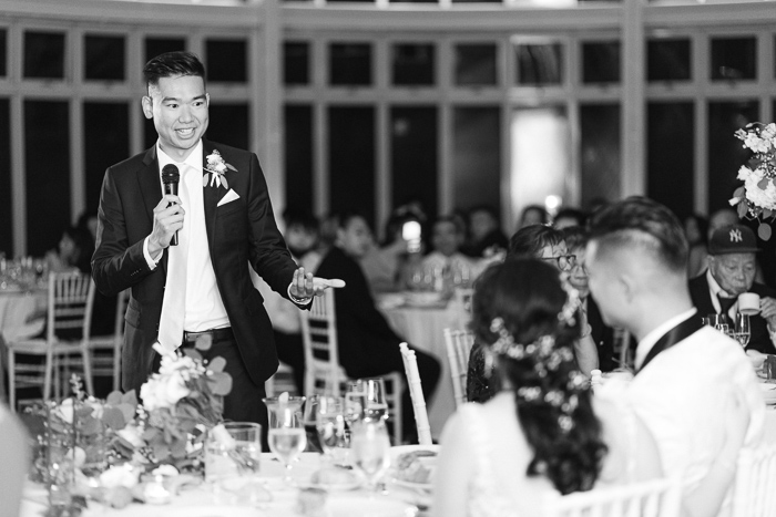 Black and white wedding reception photos