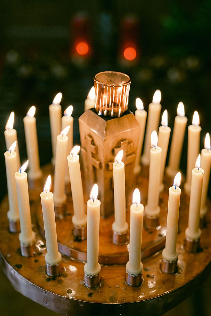 CANDLE ALTER AT ST. JOHN THE BAPTIST ORTHODOX CHURCH