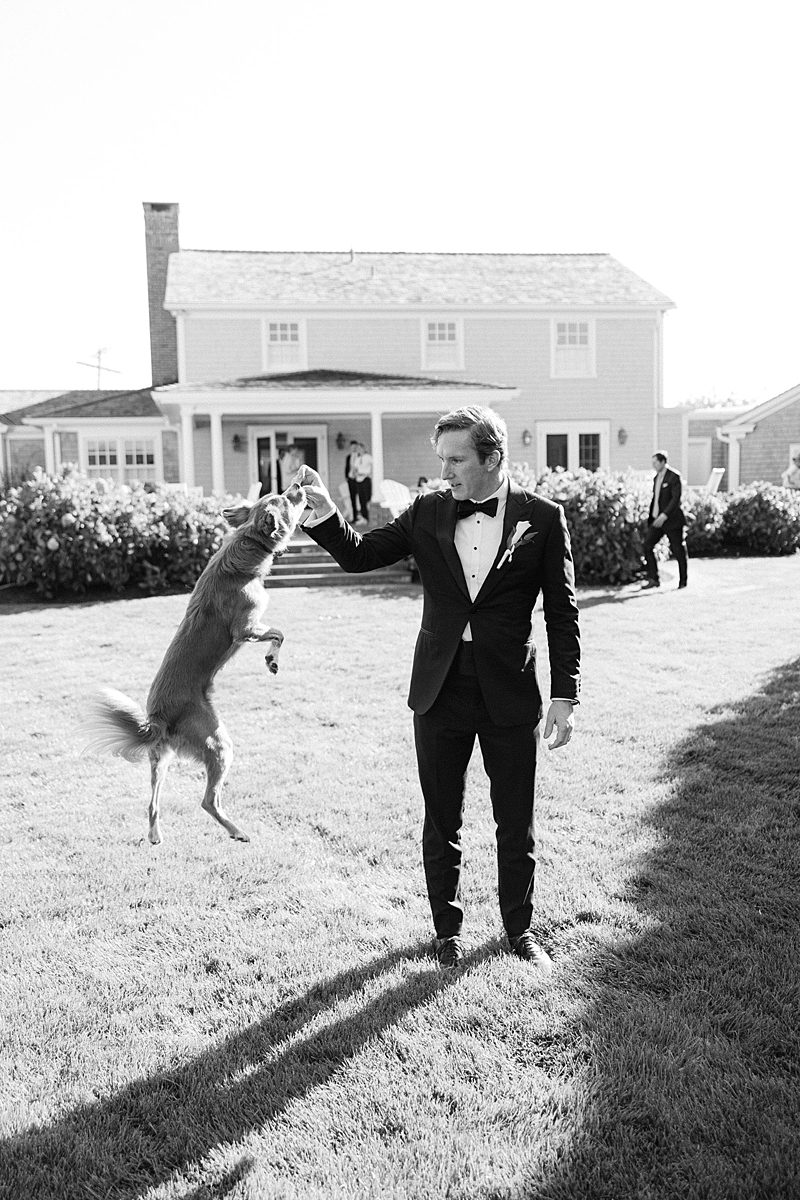 GROOM WITH HIS DOG 